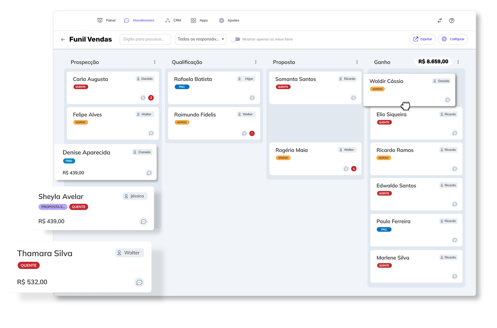 Pipeline de Vendas PimChat